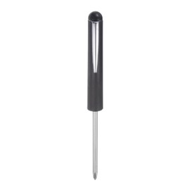 sourcing map Non-Magnetic Pocket Screwdriver 4mm Phillips 3mm Slotted Mini Portable Screw Driver with Clip for Mechanical, Electrician, Technician, Black
