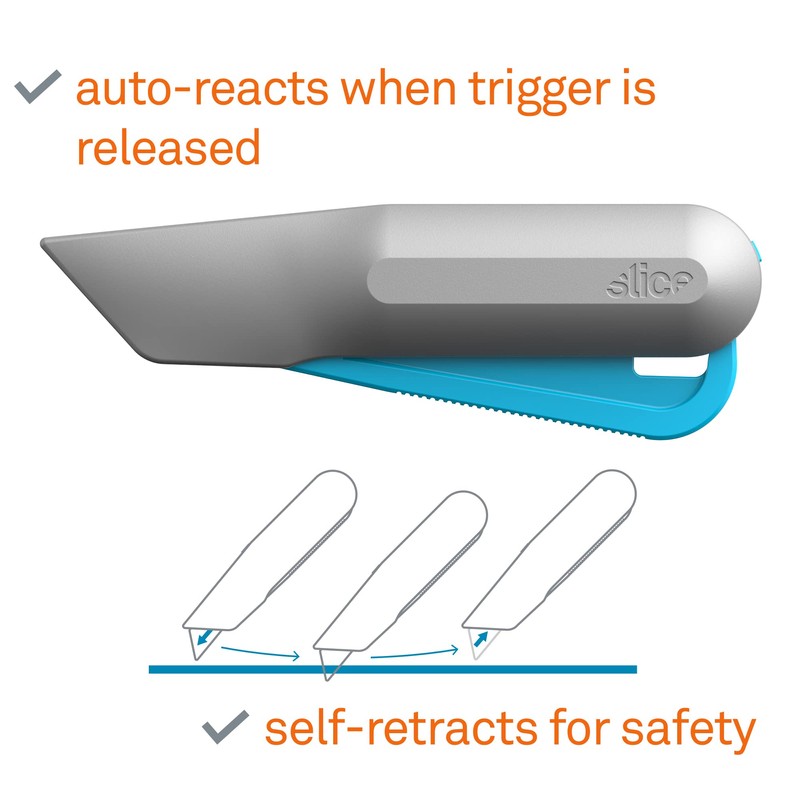 Slice 10494, Squeeze Knife, Box Cutter with Ceramic Blade, Finger