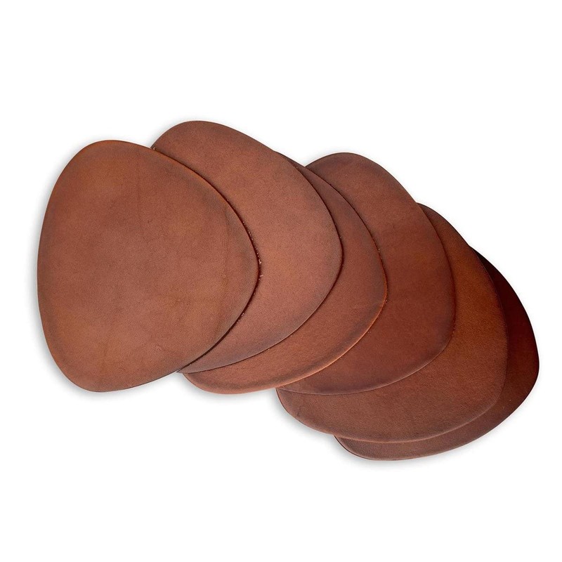 Brute Strength - Leather Full Grain Leather Coasters - Cognac