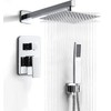 RTOBWEYE 10 Inch Shower Faucet Set, Wall-Mounted Rainfall Shower System