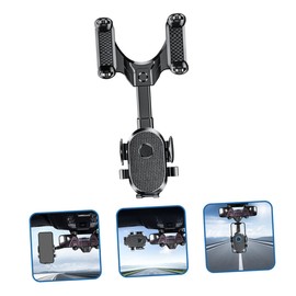 Operitacx Rückspiegel Handyhalterung für Auto Drehbare Multifunktionshalterung für Smartphones Navigationsgeräte Sicherer Kompatibel mit Handymodellen Einfache Am Rückspiegel