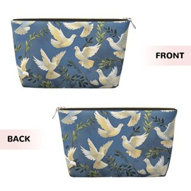TATAUU Portable Cosmetic Bag, Travel Zipper Pouch Small Makeup Bag Toiletry Organizer for Women - Pigeon