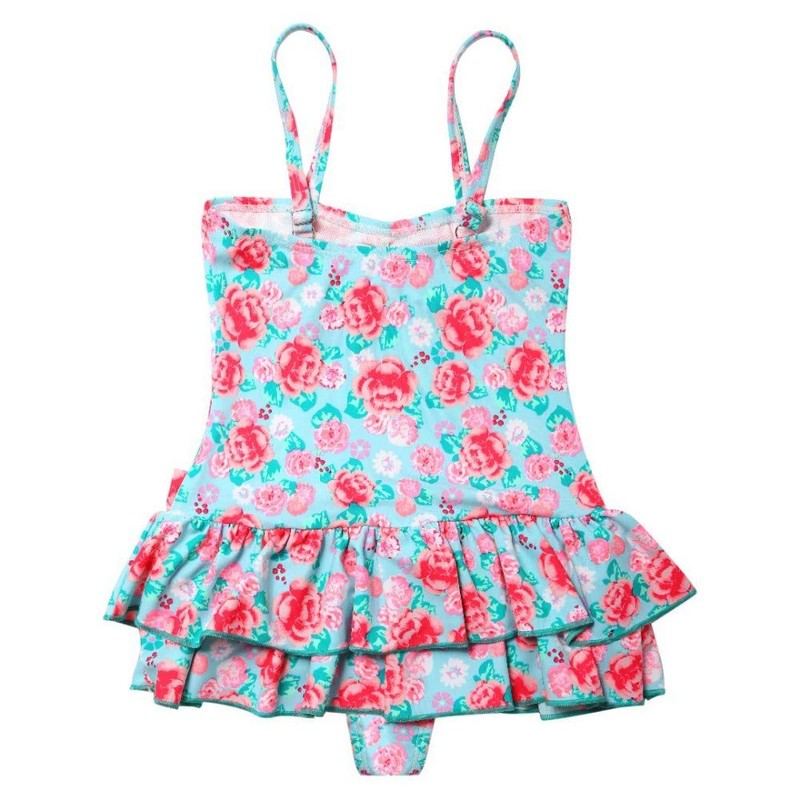 La-V Girls Swimming Costume, Flowered