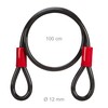 Relaxdays Loop Cable 1 m Coated Steel Cable with Eyelets