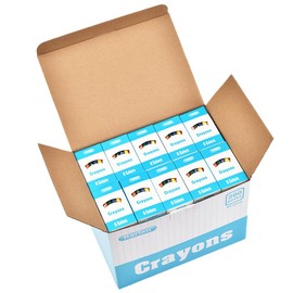 Rarlan Crayons Bulk, 6 Colors, 200 Boxes, 1200 Count Crayons