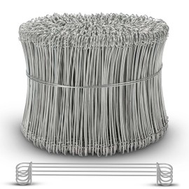 6 Inch - 16 Gauge 1000 pcs GALVANIZED Steel Double Loop Rebar Wire Bar Ties | Excellent Strength | Durable | SIMBA STEEL | Galvanized 6 in. 1000