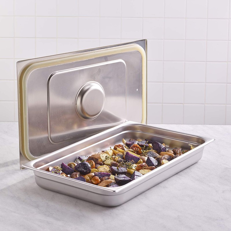 Paderno World Cuisine Edelstahldeckel für Hotelpfanne, 30,5 x 25,4 cm
