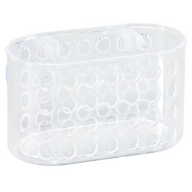 Bath Bliss Suction Cup Bath Caddy Basket, Soap and Razor Holder for Shower, Clear