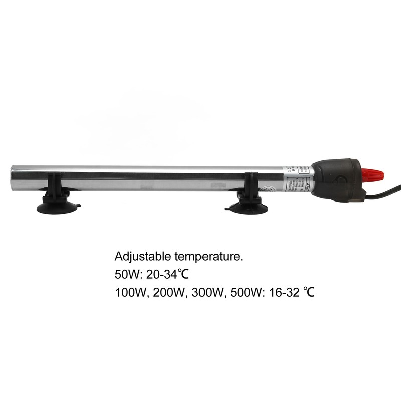 Aquarium Heater Stainless Steel Adjustable Automatic Thermostatic Heating Rod for