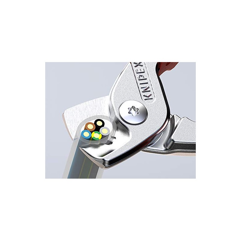 Knipex StepCut Cable Shears burnished, plastic coated 160 mm 95