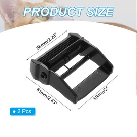 PATIKIL Zinc Alloy Webbing Cam Buckle, 2 Pack Press Cam Flap Buckles Ratchet Tie Down Strap for 38 mm/1-1/2 Inch Webbing Strap, Black