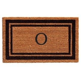 Calloway Mills 152961830O Black Border 18" x 30" Monogram Doormat, (Letter O)