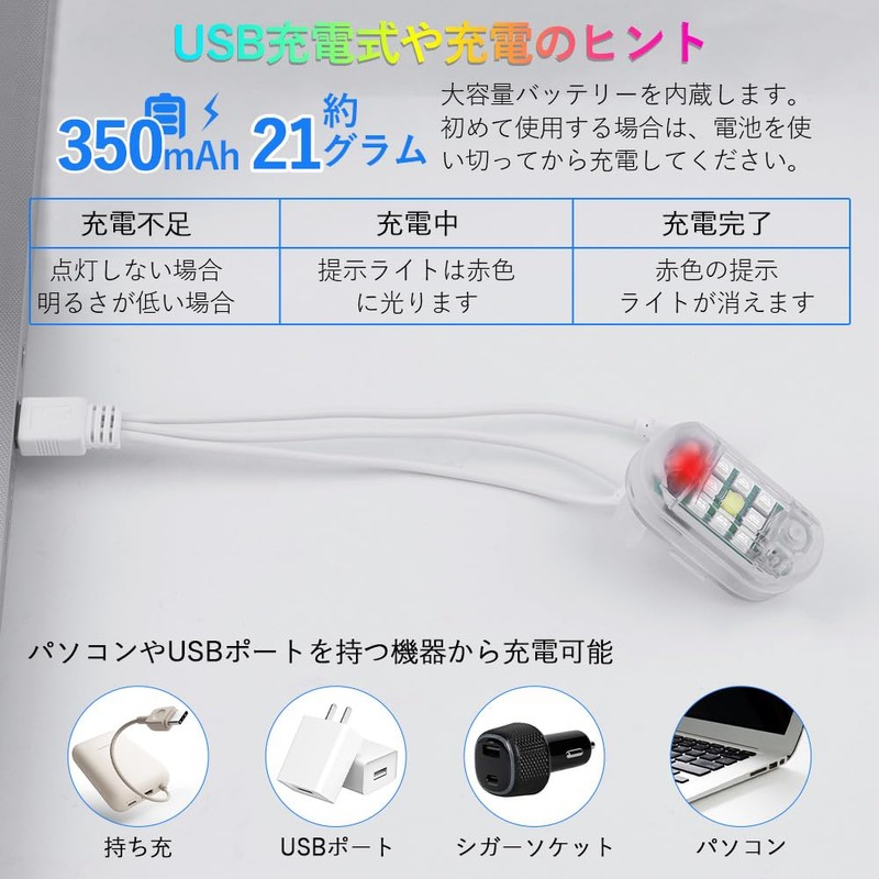 MAZERO 9-row SMD Explosive Flashlight, 7 Colors, RGB Strobe Light,