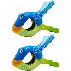 Yharnamite 2 Pcs Beach Towel Clips, Lounge Chairs Clips, Clownfish Towel Clips for Beach Chairs, Strong Towel Clips for Keep Your Cloth or Towel from Blowing for Cruise, Beach, Patio, Pool
