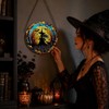 Sun Catchers For Windows, Moon & Witch Gothic Stained Glass