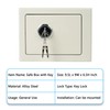 Luwint Small Steel Safe Box with Key Lock, 0.3 Cu