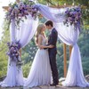 Wedding Arch Draping Fabric, 2 Panels 18FT Purple Sheer Backdrop