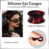 ONESING 8Pcs Silicone Gauges for Ears 00G Flexible Ear Tunnels