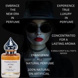 Frangipani Attar Absolute Essential Oil Perfume (Plumeria)~15 ml~Vegan, Clean, Botanical, Perfume Essence… No Synthetics! All-Natural ~ Alcohol-Free ~ Cruelty-Free ~ Phthalate-Free ~ Paraben-Free ~ Gluten-Free