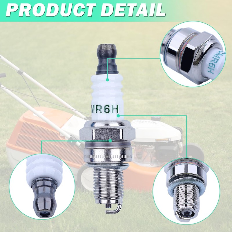 Pack of 2 CMR6H Spark Plugs Replacement Spark Plugs Suitable
