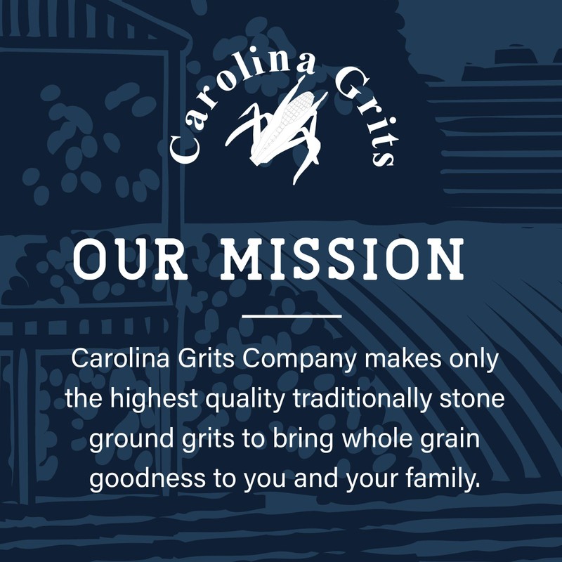 Carolina Grits Company Traditionally Stone Ground Yellow Grits, non-GMO, Whole