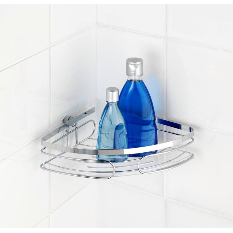 Wenko 20411100 Corner Shower Shelf Stainless Steel 21 x 6.5
