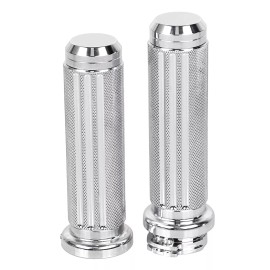 Unbranded Chrome 1" Handlebar Hand Grip For Harley Softail Dyna Super Wide Glide Low Rider
