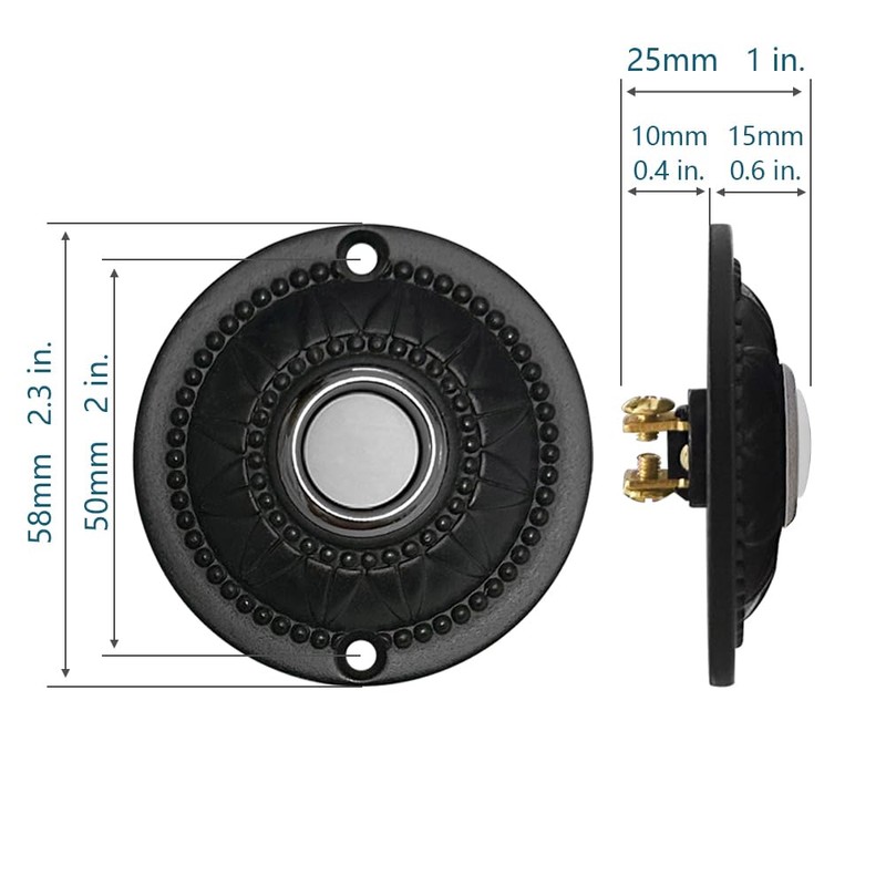 WESUA Wired Iron Classic LED Lighted Doorbell Push Button Switch