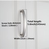 10 x Brushed Nickel Kitchen Door Drawer Pull Handles (128mm)