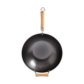 JOYCE CHEN Classic Series 14-Inch Carbon Steel Nonstick Wok with Birch Handles