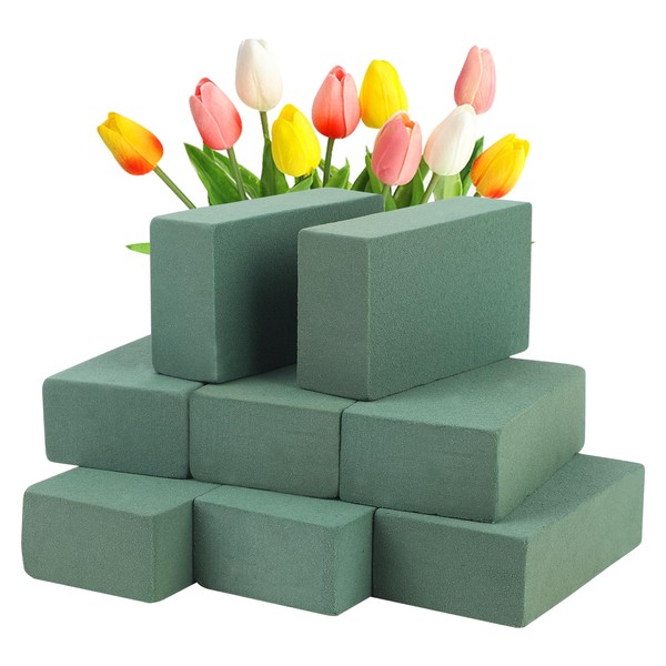 CCINEE 8 Pcs Floral Foam Bricks,Mini Florist Flower Foam Green