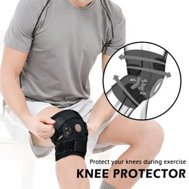 Ci-Han Knee Brace With Side Stabilizers & Patella Gel Pads for Maximum Knee Pain Support for Kid and Youth，Meniscus Tear Support For Arthritis Acl, Mcl Pain. Knee Pad for any sports.