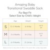 Amazing Baby Transitional Swaddle Sack with Arms Up Half-Length Sleeves