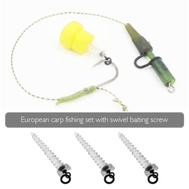 EMSea 50Pcs Fishing Lure Screws Replacement Bait Screws Pop Up Peg Bait Screw Fishing Accessories for D Rigs Chod Rigs Blow Back Rigs 27mm/ 1.06in