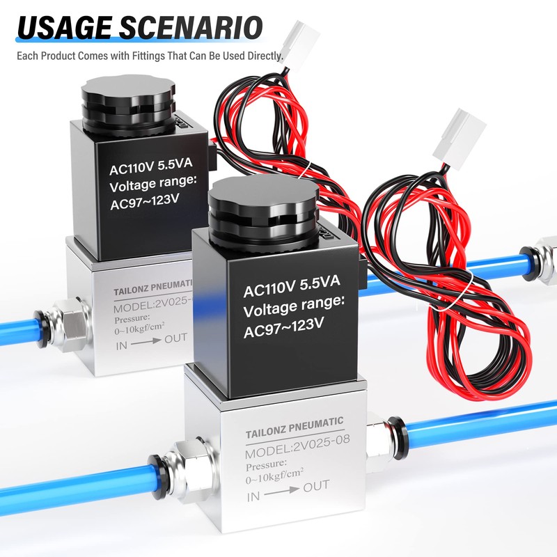 TAILONZ PNEUMATIC 1/4 Inch NPT 110V 2 Position 2 Way