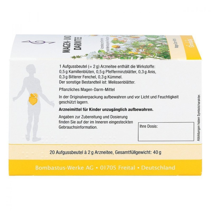 Stomach and intestinal tea filter bag