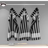 Lashuma Tea Towels Cotton Set, Dry Towels Striped Black -