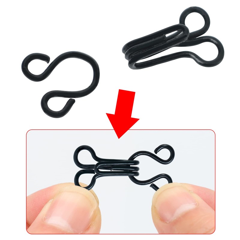 90 Pairs Sewing Hooks and Eyes Closure for Bra Clothing