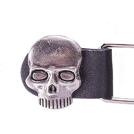 4-Pack Skull Vest Extenders-Leather-Snap On Button