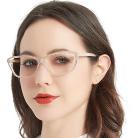 MARE AZZURO Cat Eye Reading Glasses Women Retro Cute Readers 100 150 200 250 300 350 400 (Coffee, 2.5)