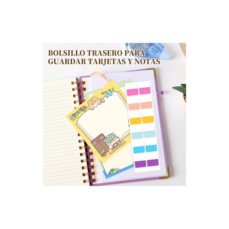 2pcs Libreta Pasta Dura, Cuaderno Profesional Libreta Morado
