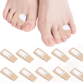 Jidyllic Hammer Toe Straightener,10 Pcs Broken Toe Wraps Splint Bandage Hammer Toe Straighteners for Bent Toes Overlapping Toes Hammer Toe