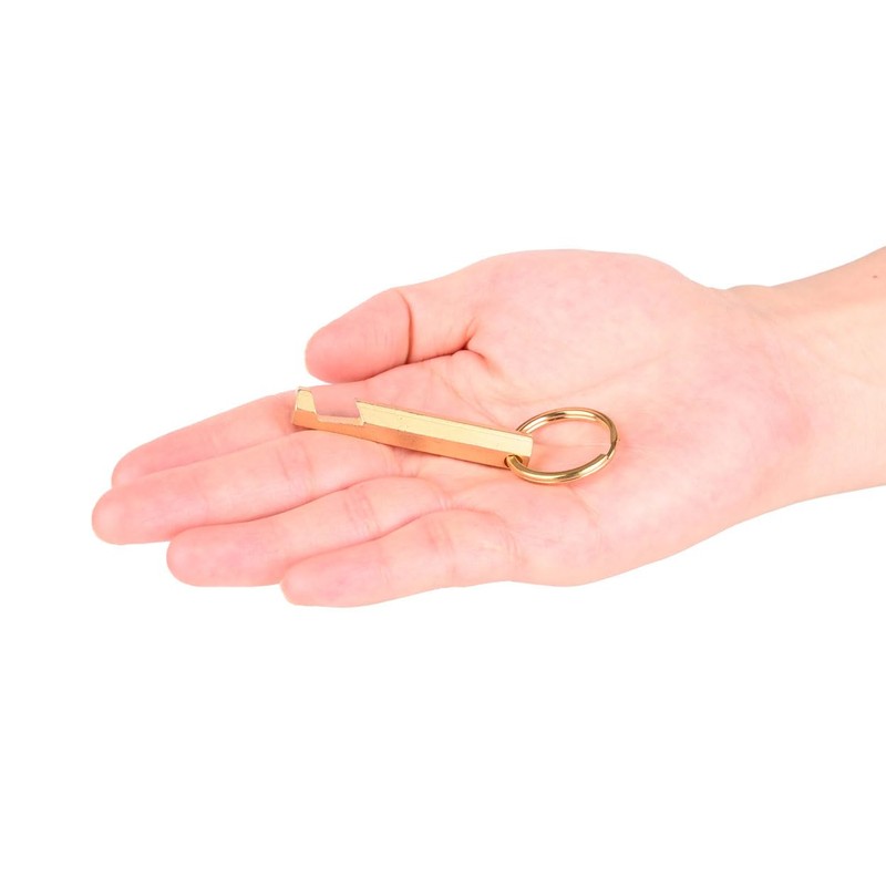 NBGDY 2PCS Solid Brass Keychain Beer Bottle Opener with Brass