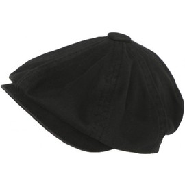 Broner 8/4 Applejack Cap Cotton Newsboy Hat (Black, Medium 7 1/8)