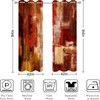 Ine Ive Burnt Orange Abstact Art Blackout Curtains 42x84 Inches