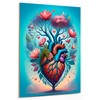 emmena - Anatomical Picture Heart Light Blue with Flower Branches