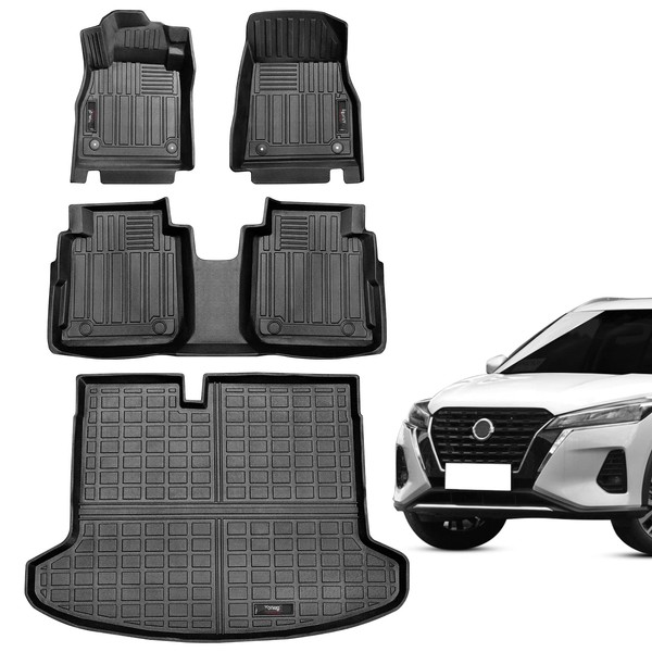 Yonugli Floor Mats 2 Row and Trunk Cargo Liner Set
