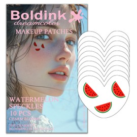 Boldink 10pcs Makeup Patches,Face Makeup Patches,Beauty Face Makeup,Watermelon Patches,Waterproof Watermelon Patches,Temporary Facial Watermelon Patches For Women.