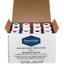 Food Coloring AmeriColor Student - Kit 3 12 .75 Ounce Bottles Soft Gel Paste Colors