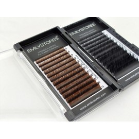 EMILYSTORES Lashes Extensions Brown Eyelashes 0.07MM Thickness Mixed Lengths 8-14mm Size J B C D Curl (Brown 0.07 J Curl)